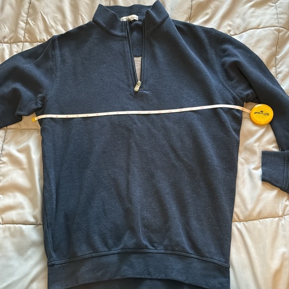 PETER MILLAR Men’s Navy and Gray Quarter Zip Size Small EUC - Picture 6 of 6